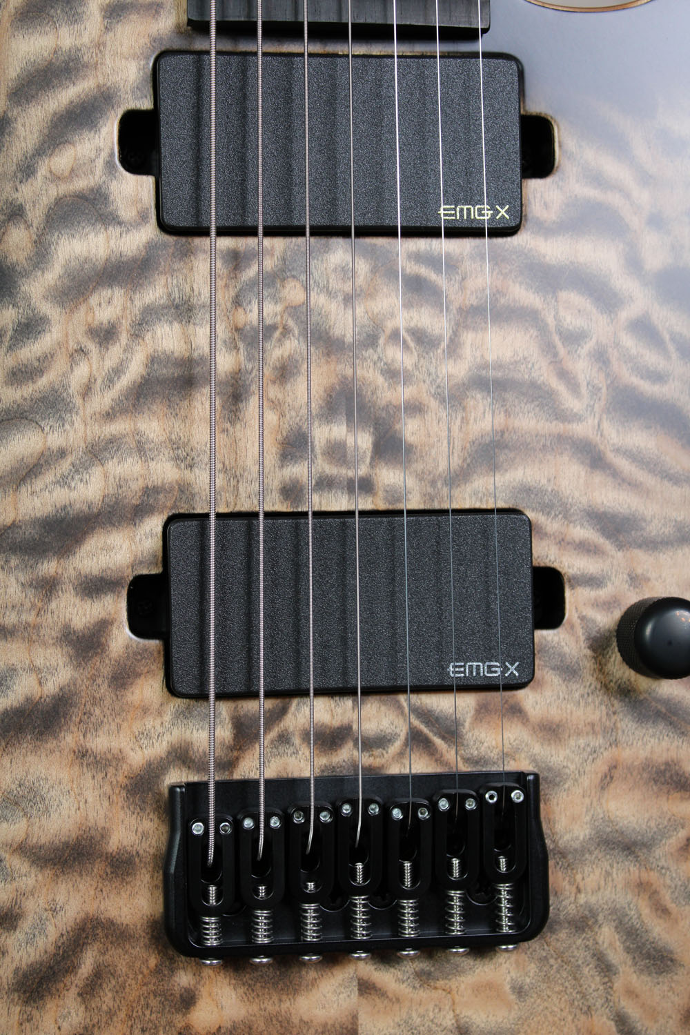 USA M-7 Baritone See  Thru Black Sunburst EMG